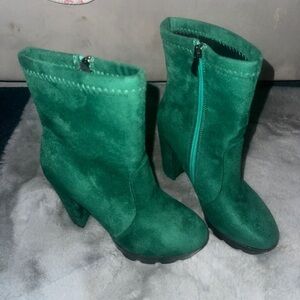 Boots Vibrant Green Heeled Boots